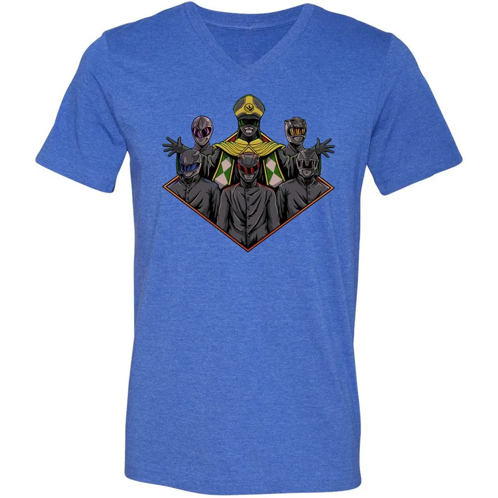 Unisex V-Neck T-Shirt - M84R9EEN - Heather True Royal - 14