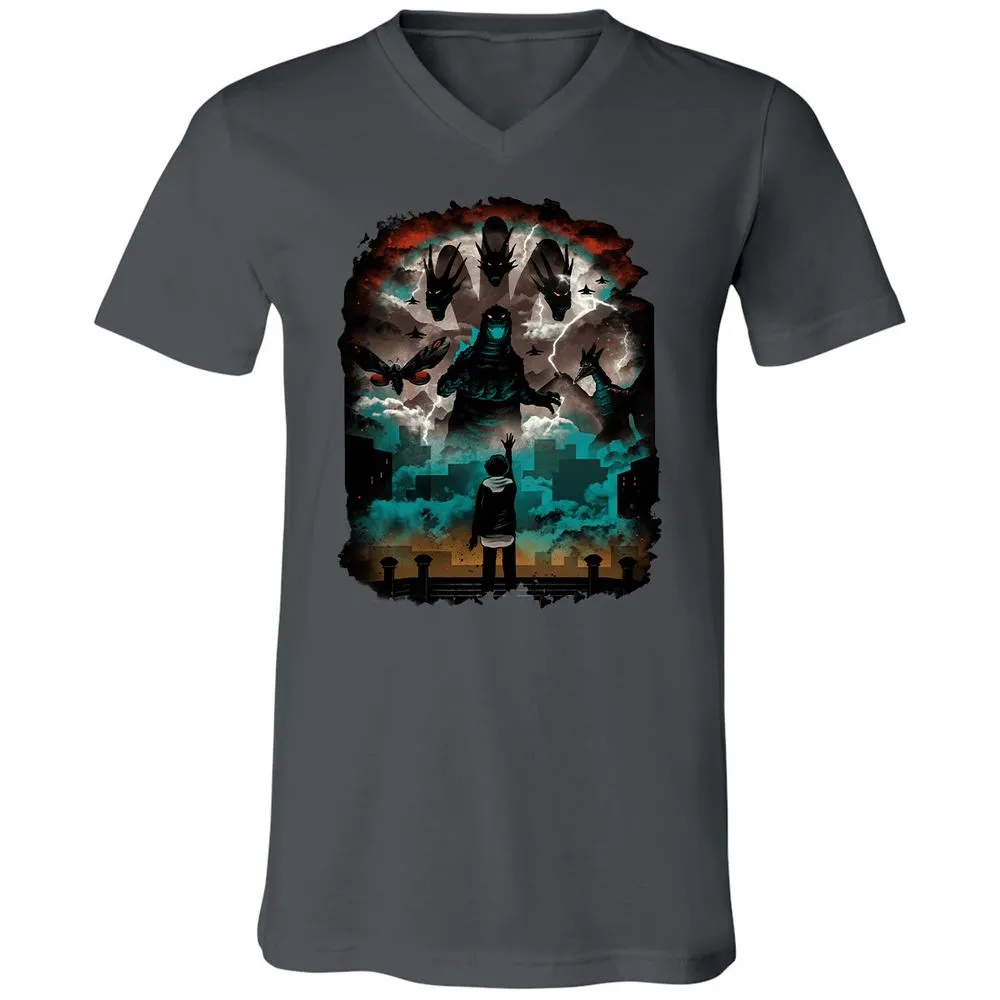 Unisex V-Neck T-Shirt - EYG1DP3Z - Asphalt - 12