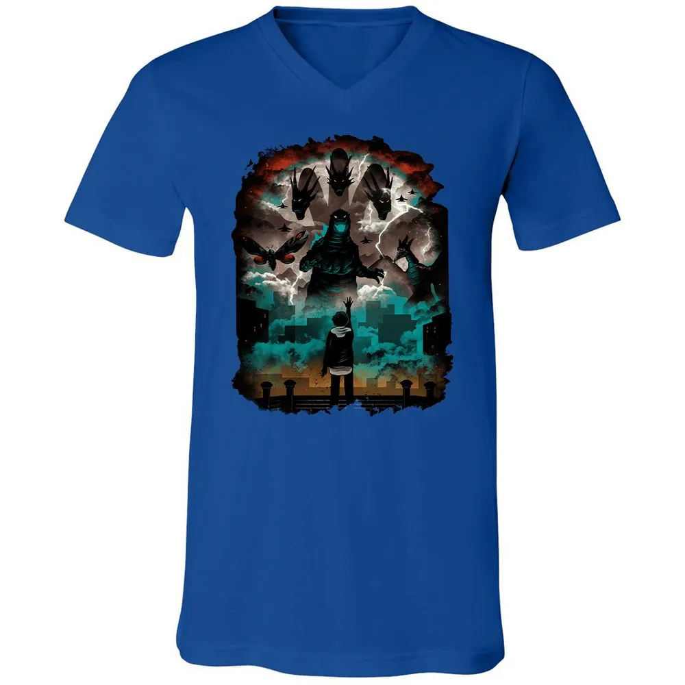 Unisex V-Neck T-Shirt - EYG1DP3Z - True Royal - 4