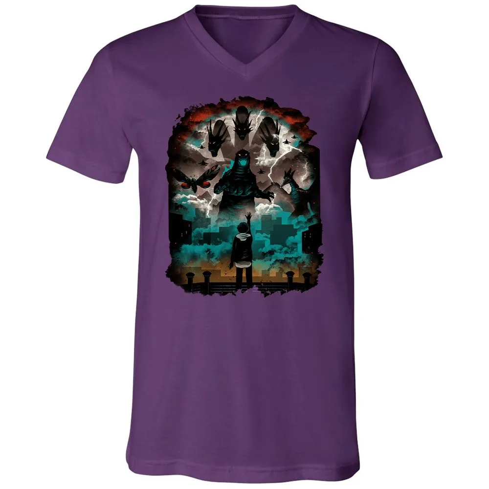 Unisex V-Neck T-Shirt - EYG1DP3Z - Team Purple - 9