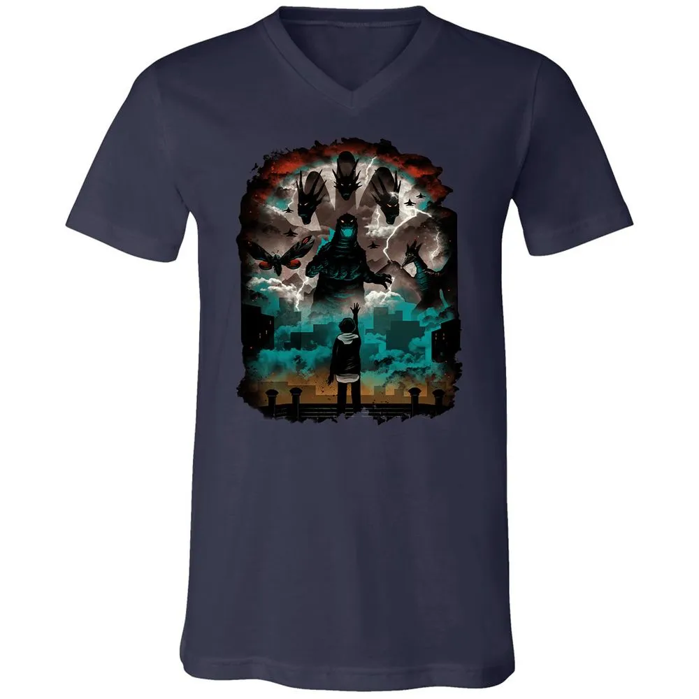 Unisex V-Neck T-Shirt - EYG1DP3Z - Navy - 2