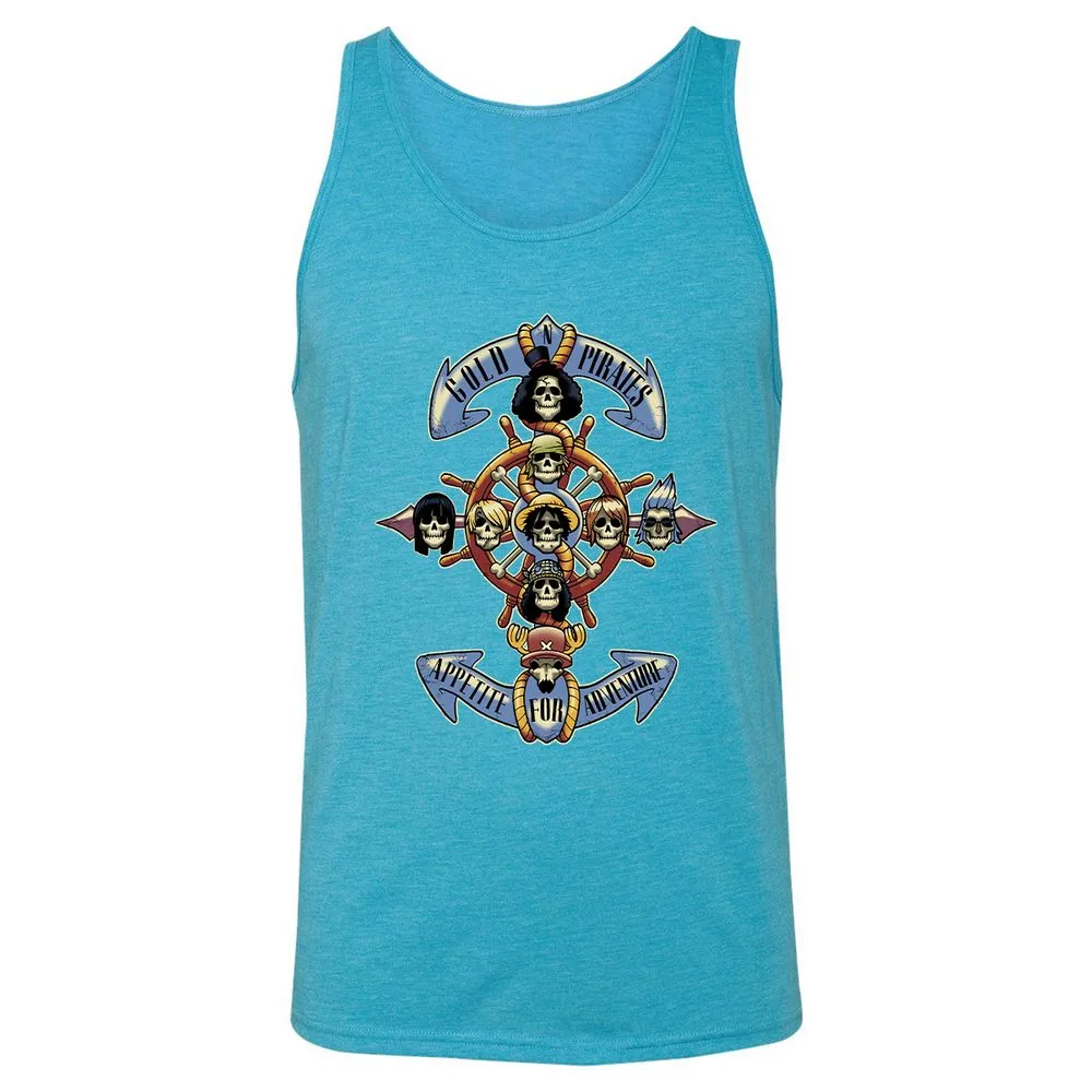 Unisex Jersey Tank - DBLR9D83 - Aqua Triblend - 3