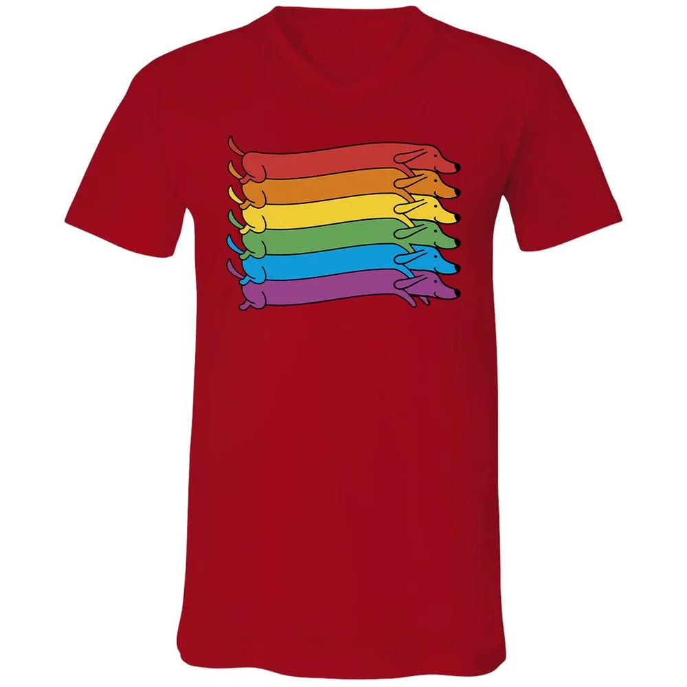 Unisex V-Neck T-Shirt - 81EKBAYZ - Red - 3