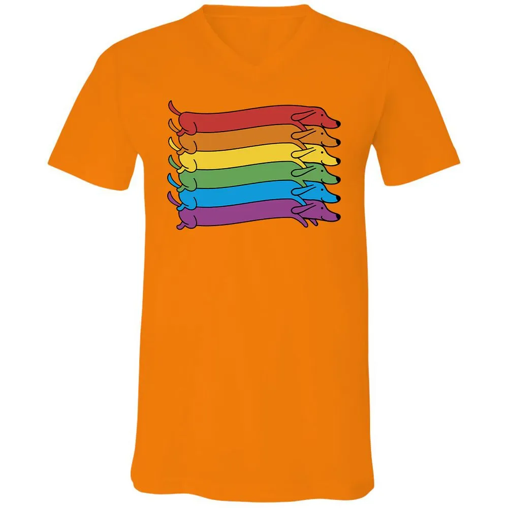 Unisex V-Neck T-Shirt - 81EKBAYZ - Orange - 11