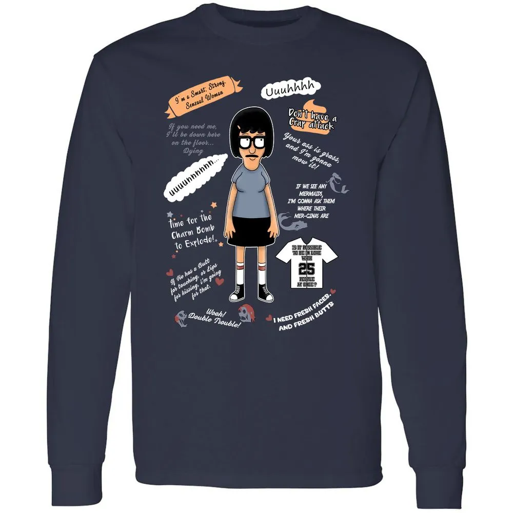 Long Sleeve T-Shirt - XKCET6CM - Navy - 2