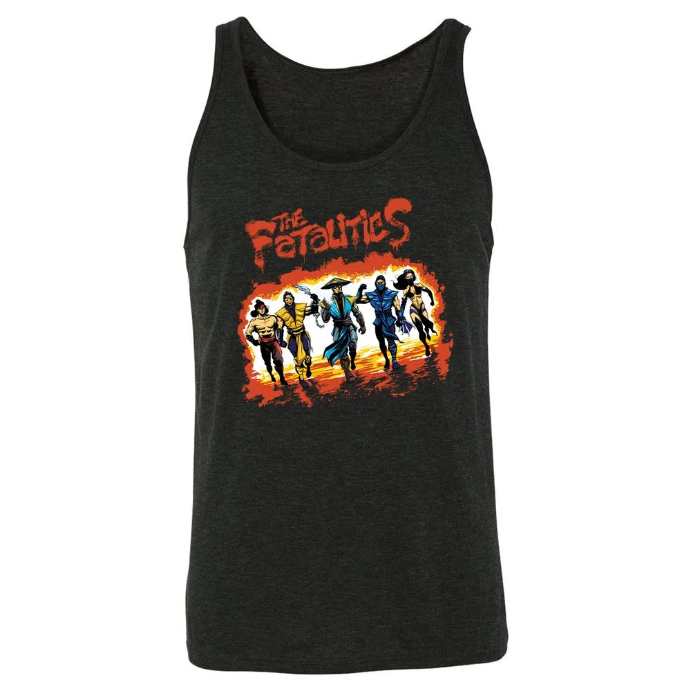 Unisex Jersey Tank - ANTRQSEK - Charcoal Black Triblend - 5