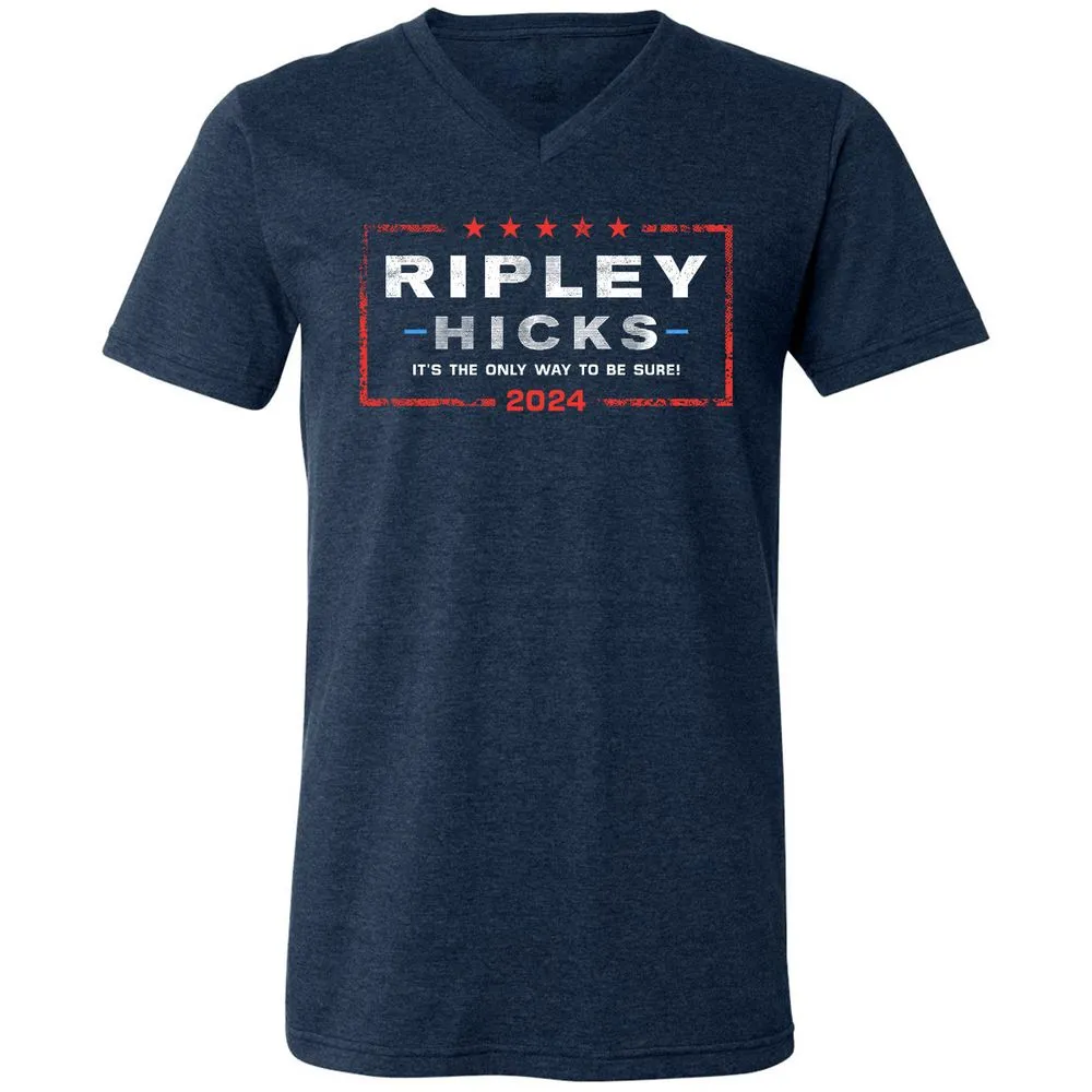 Unisex V-Neck T-Shirt - UP4Y1Q63 - Heather Navy - 15