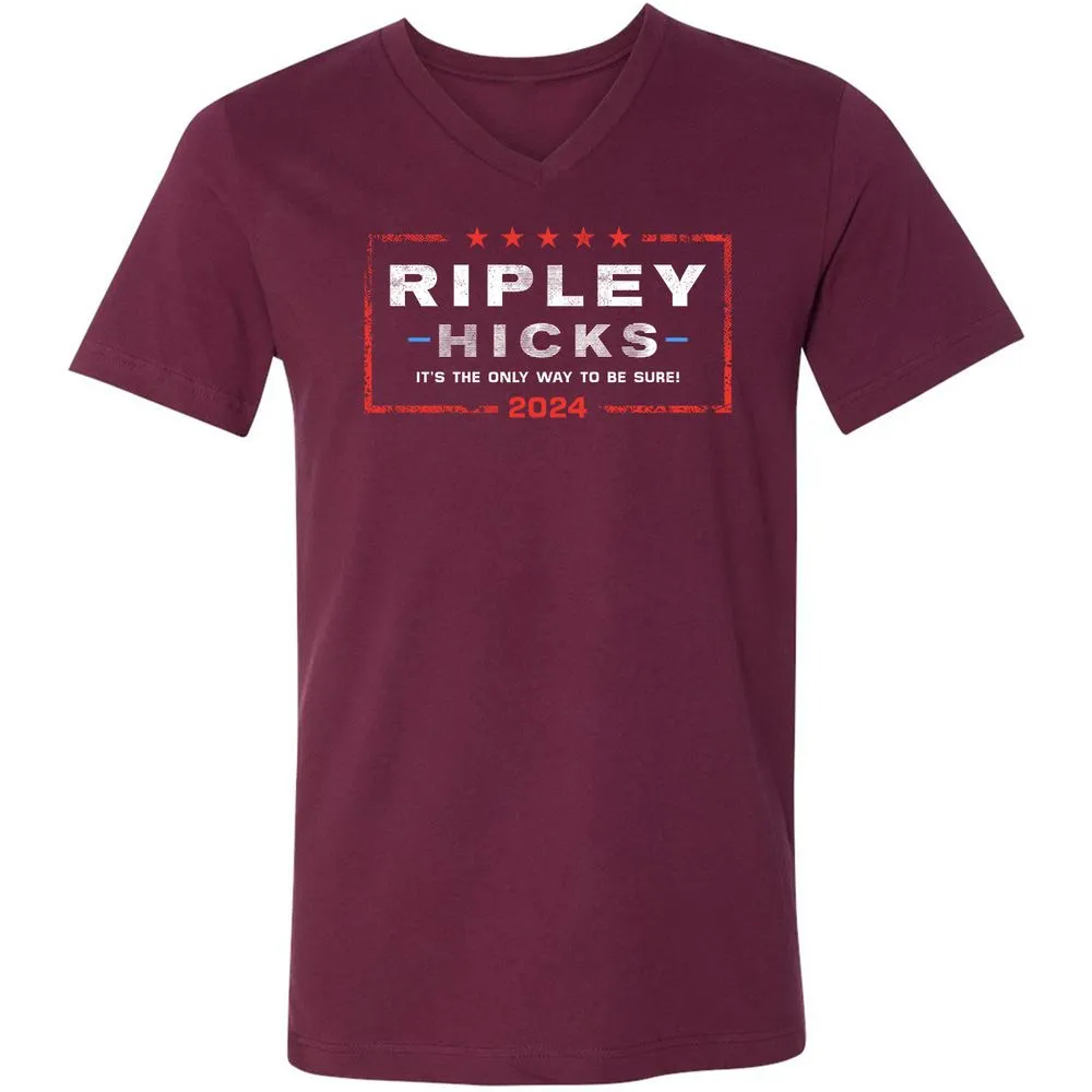 Unisex V-Neck T-Shirt - UP4Y1Q63 - Maroon - 6