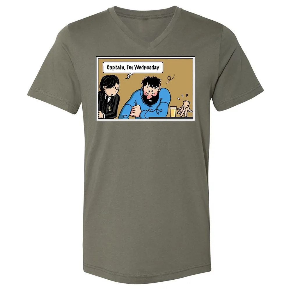 Unisex V-Neck T-Shirt - DZA3HNJV - Military Green - 10