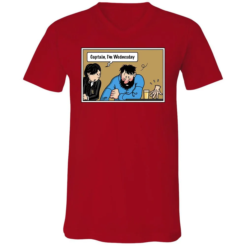 Unisex V-Neck T-Shirt - DZA3HNJV - Red - 3