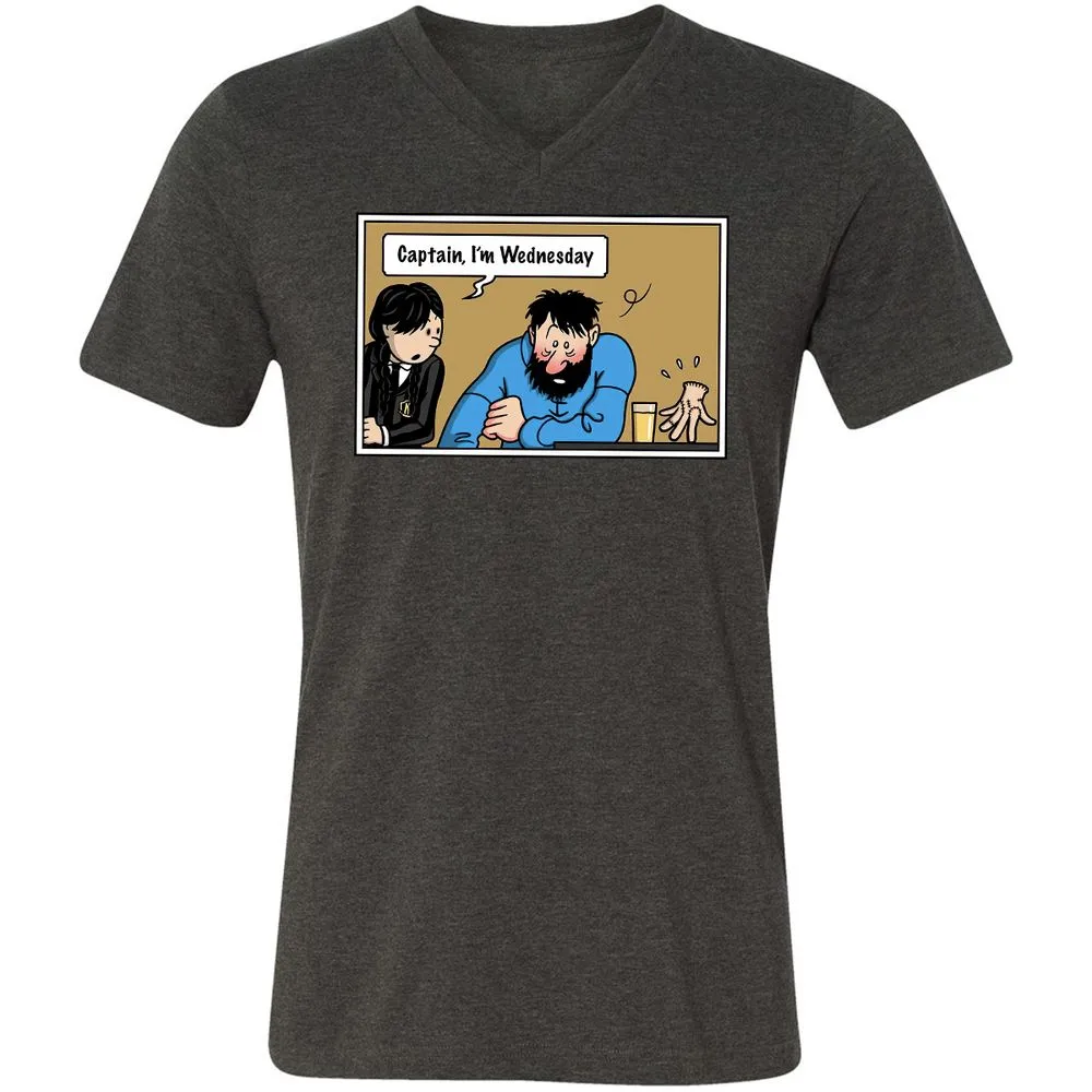 Unisex V-Neck T-Shirt - DZA3HNJV - Dark Grey Heather - 8