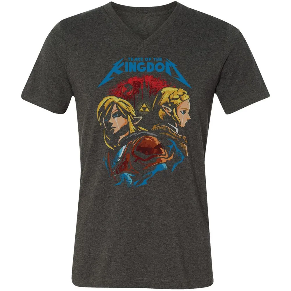 Unisex V-Neck T-Shirt - 9XS8C3AP - Dark Grey Heather - 8