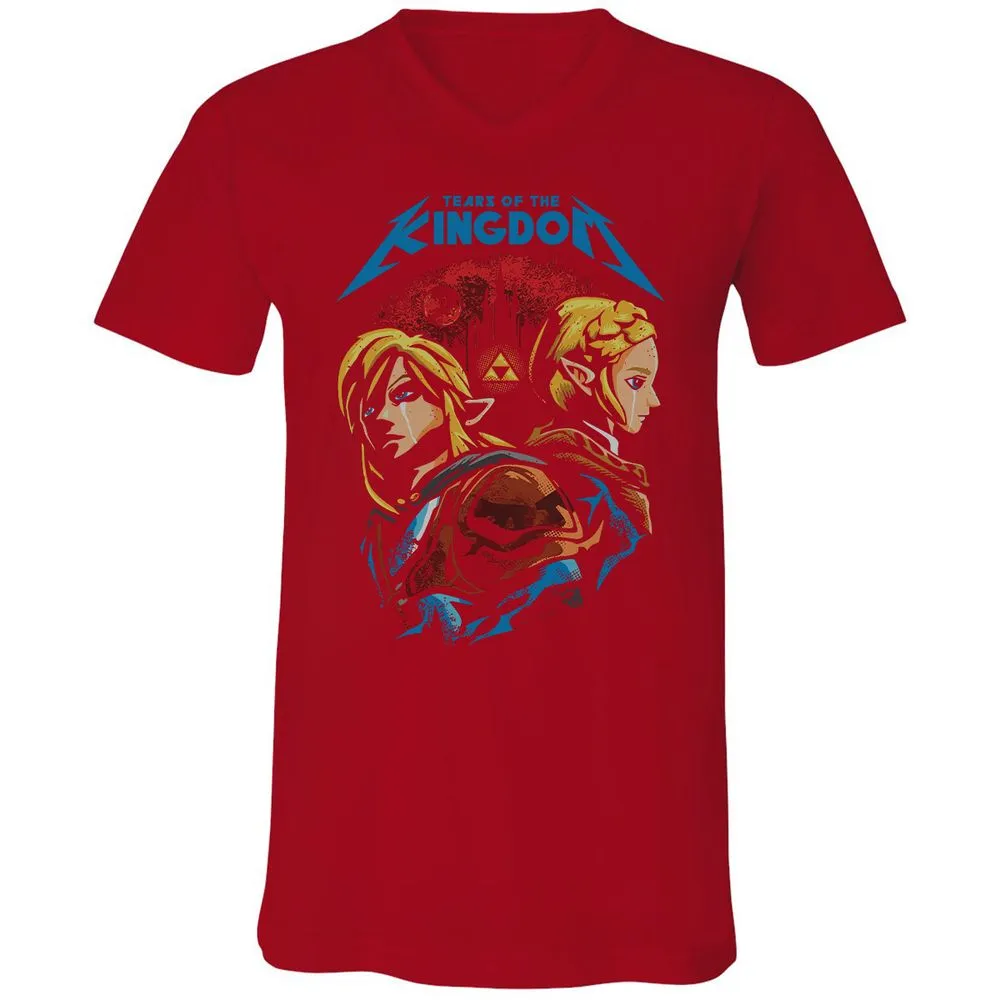 Unisex V-Neck T-Shirt - 9XS8C3AP - Red - 3
