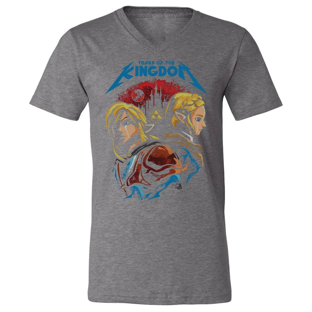 Unisex V-Neck T-Shirt - 9XS8C3AP - Deep Heather - 13
