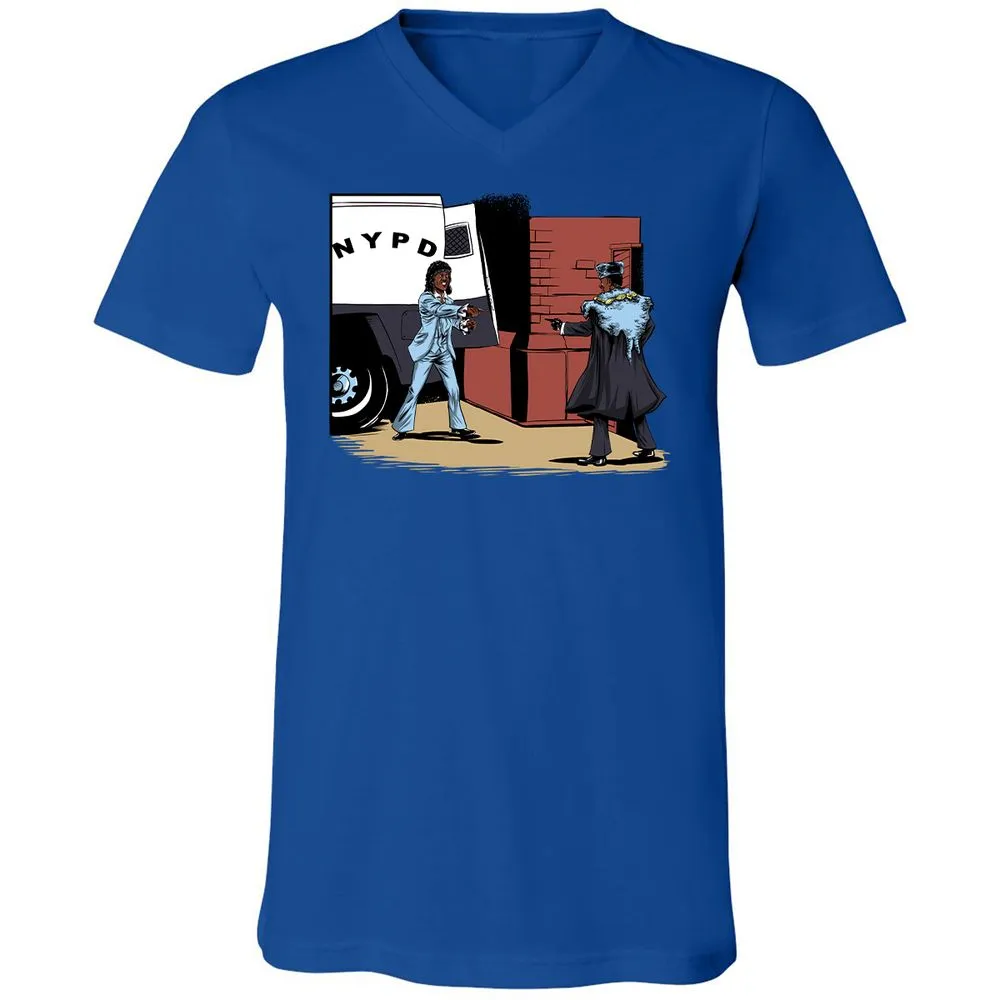 Unisex V-Neck T-Shirt - XAKL37BJ - True Royal - 4