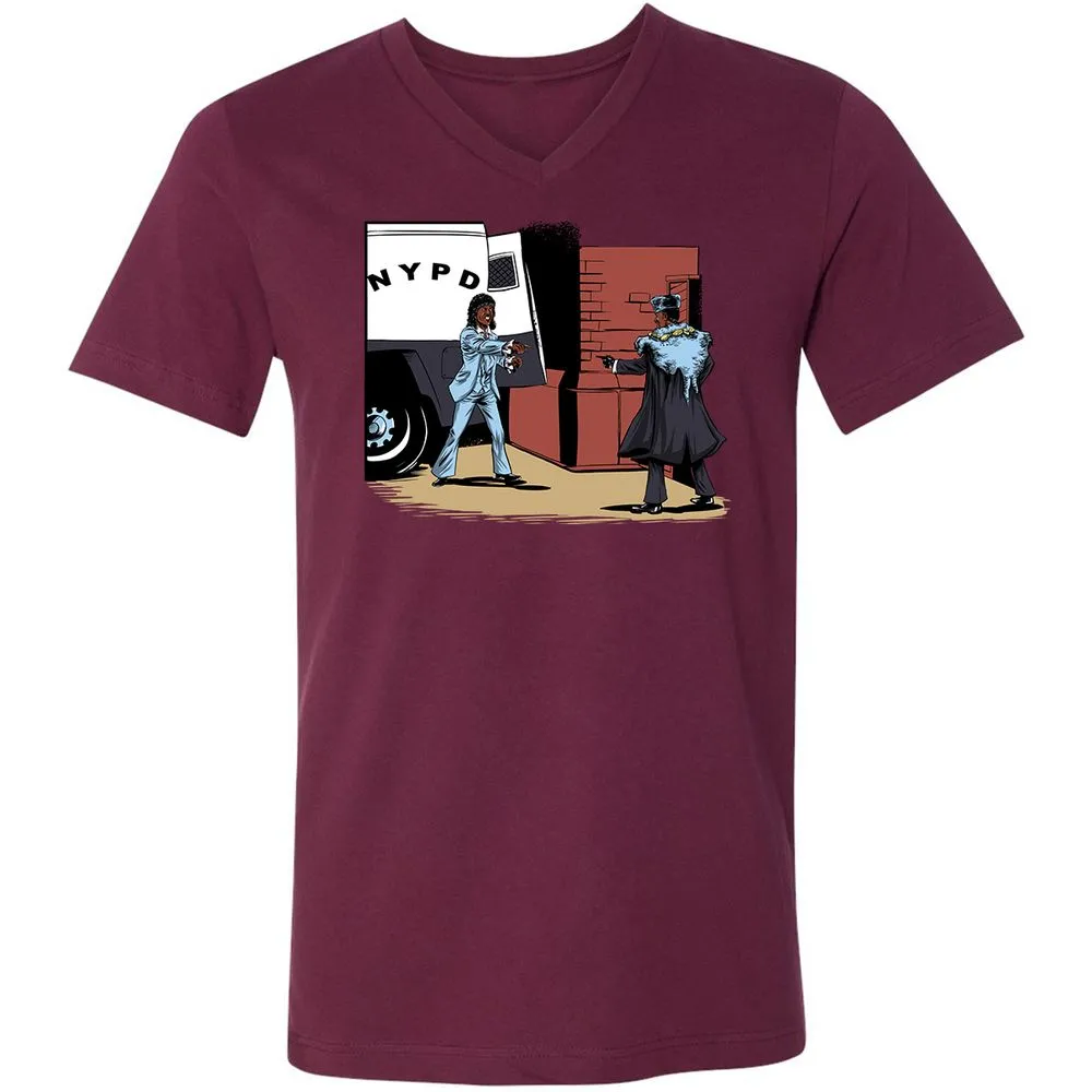 Unisex V-Neck T-Shirt - XAKL37BJ - Maroon - 6