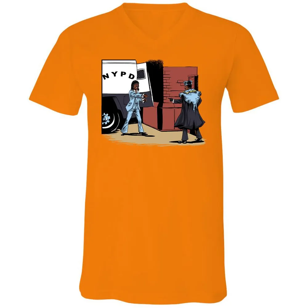 Unisex V-Neck T-Shirt - XAKL37BJ - Orange - 11