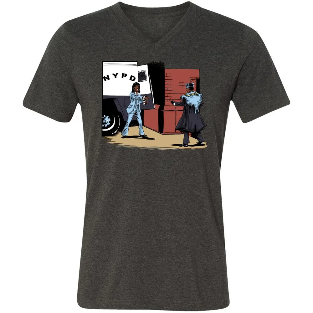 Unisex V-Neck T-Shirt - XAKL37BJ - Dark Grey Heather - 8
