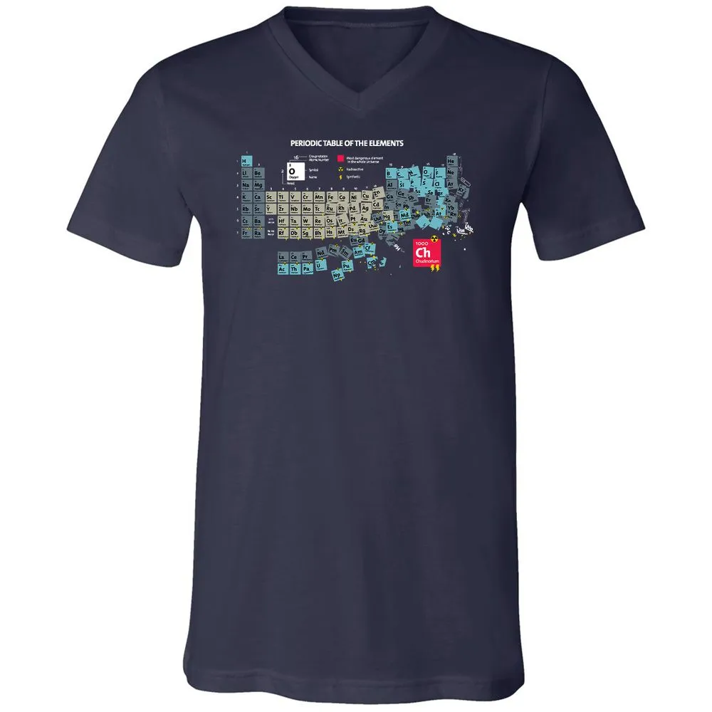Unisex V-Neck T-Shirt - SXQV4HBL - Navy - 2