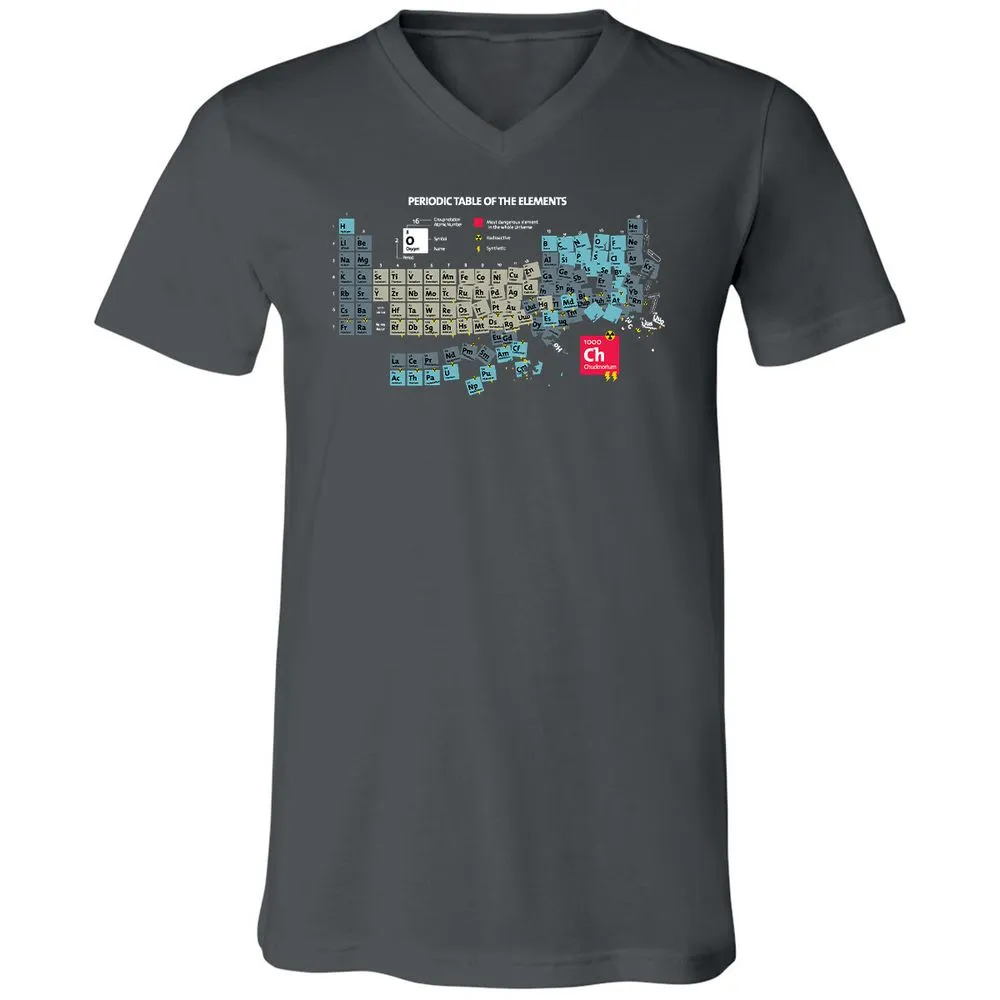 Unisex V-Neck T-Shirt - SXQV4HBL - Asphalt - 12