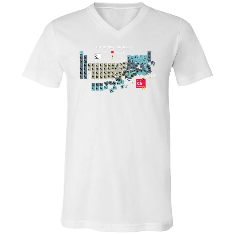 Unisex V-Neck T-Shirt - SXQV4HBL - White - 5