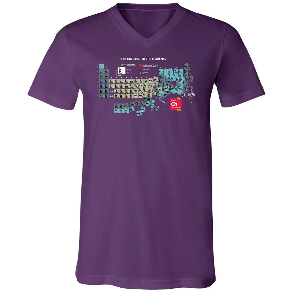 Unisex V-Neck T-Shirt - SXQV4HBL - Team Purple - 9