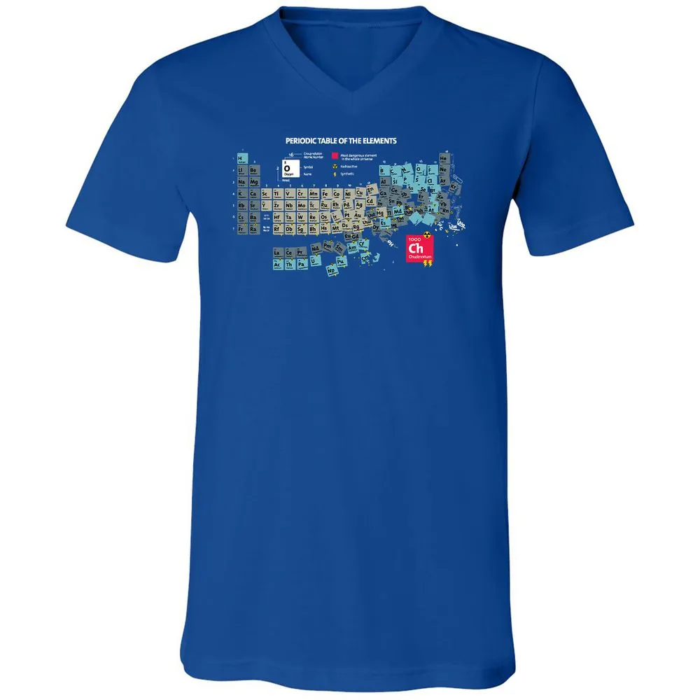 Unisex V-Neck T-Shirt - SXQV4HBL - True Royal - 4