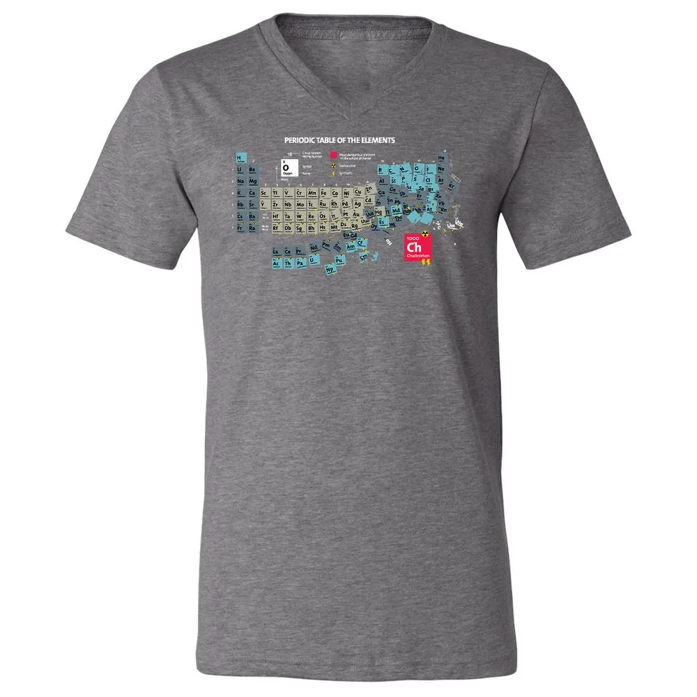Unisex V-Neck T-Shirt - SXQV4HBL - Deep Heather - 13