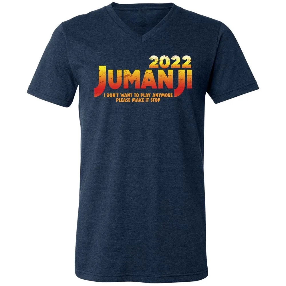 Unisex V-Neck T-Shirt - K5E58FZB - Heather Navy - 15