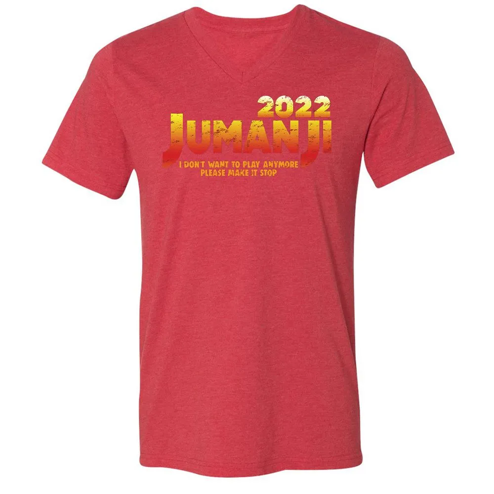 Unisex V-Neck T-Shirt - K5E58FZB - Heather Red - 16