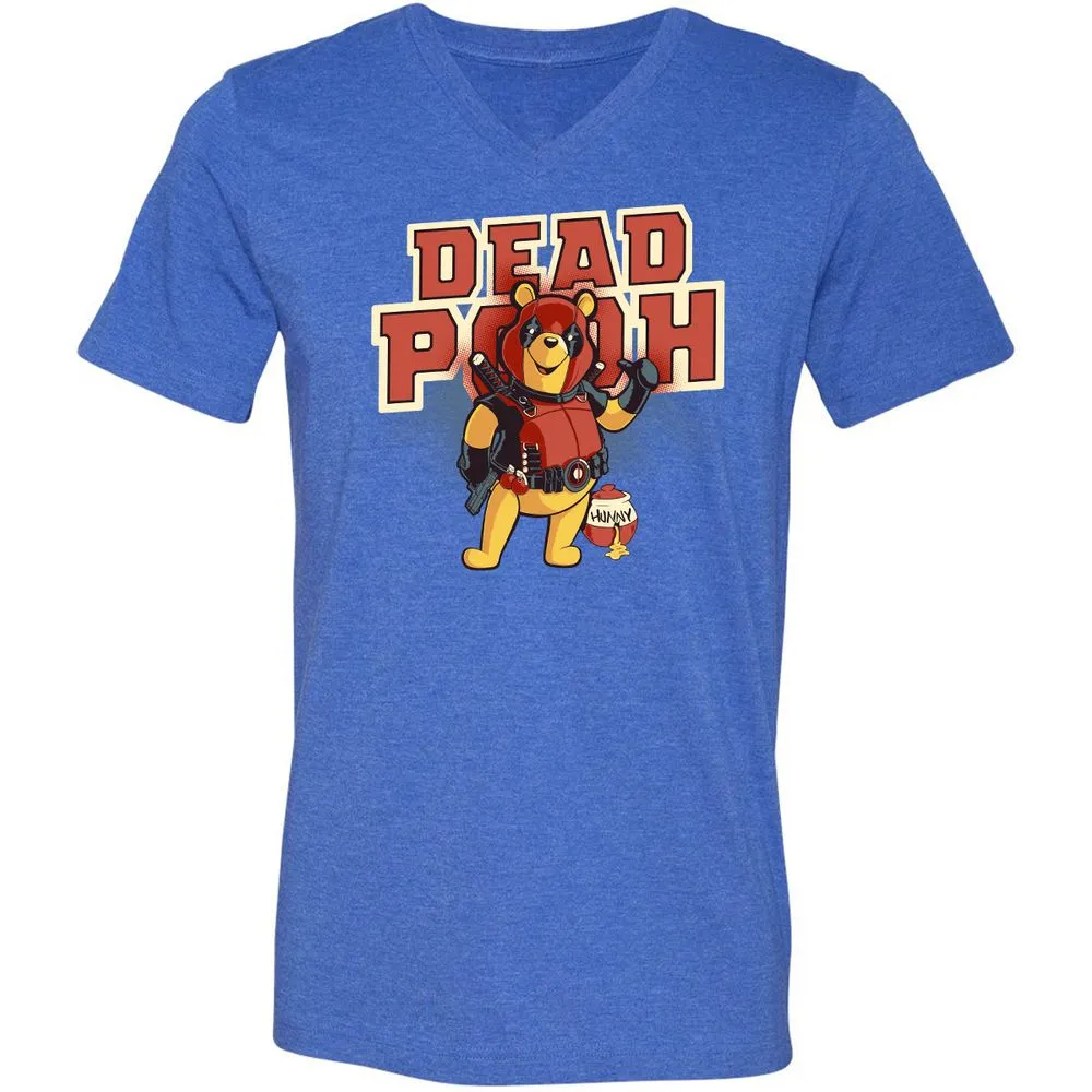 Unisex V-Neck T-Shirt - P6Q373CJ - Heather True Royal - 14