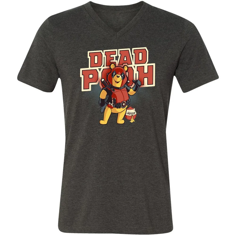 Unisex V-Neck T-Shirt - P6Q373CJ - Dark Grey Heather - 8