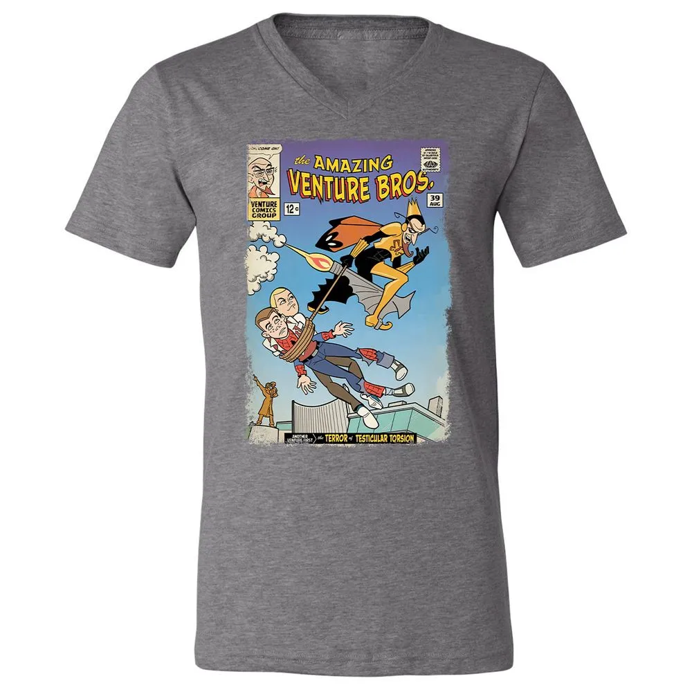Unisex V-Neck T-Shirt - DEQQB54C - Deep Heather - 13