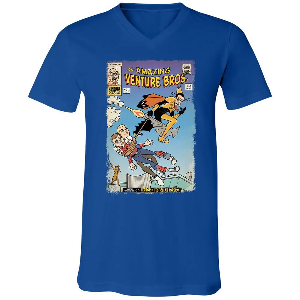 Unisex V-Neck T-Shirt - DEQQB54C - True Royal - 4