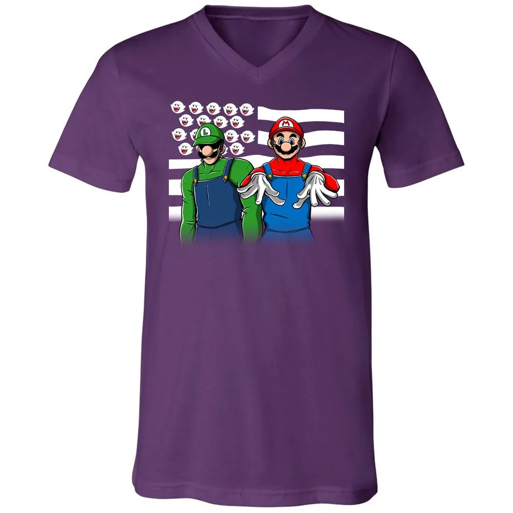 Unisex V-Neck T-Shirt - MG5DRRDX - Team Purple - 9