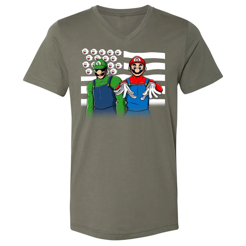 Unisex V-Neck T-Shirt - MG5DRRDX - Military Green - 10