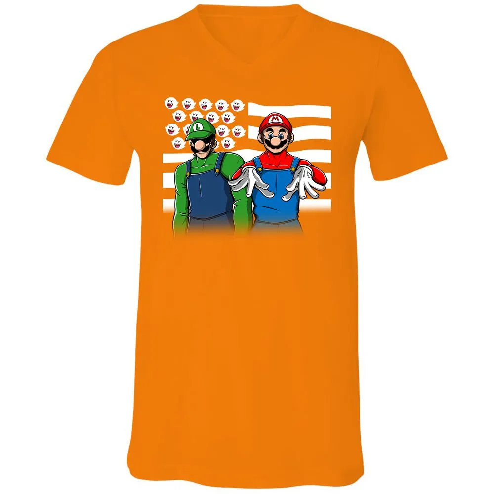 Unisex V-Neck T-Shirt - MG5DRRDX - Orange - 11