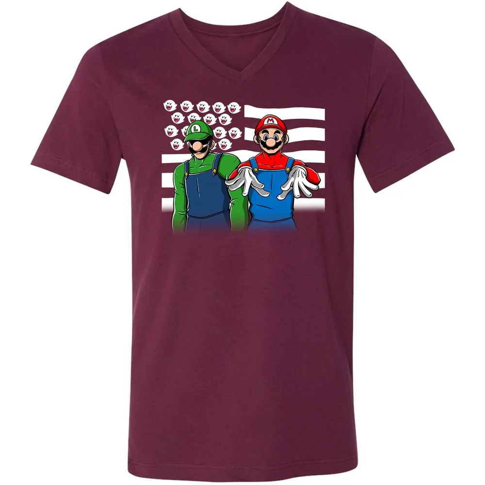 Unisex V-Neck T-Shirt - MG5DRRDX - Maroon - 6