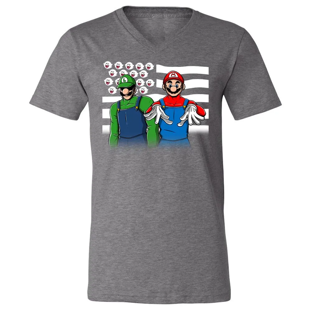 Unisex V-Neck T-Shirt - MG5DRRDX - Deep Heather - 13