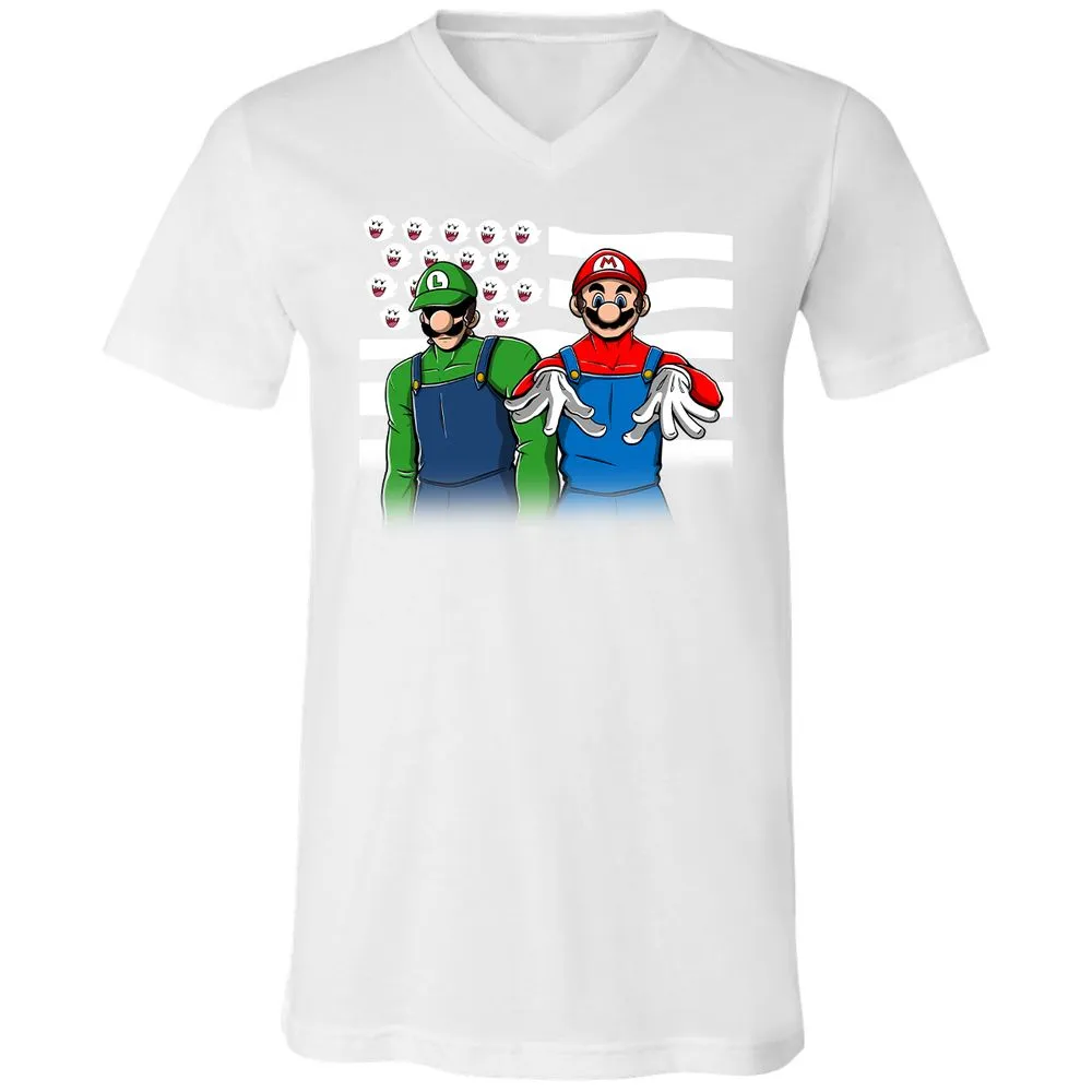 Unisex V-Neck T-Shirt - MG5DRRDX - White - 5