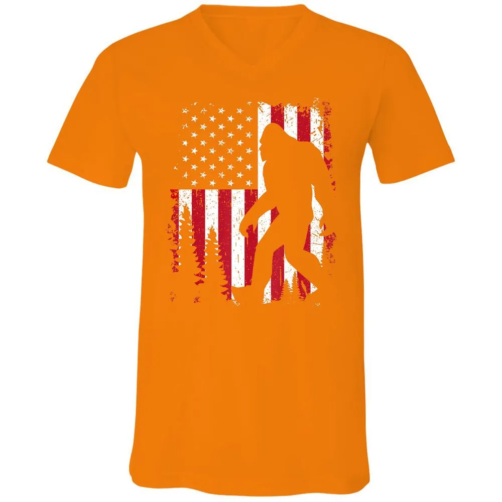 Unisex V-Neck T-Shirt - HEB91A67 - Orange - 11