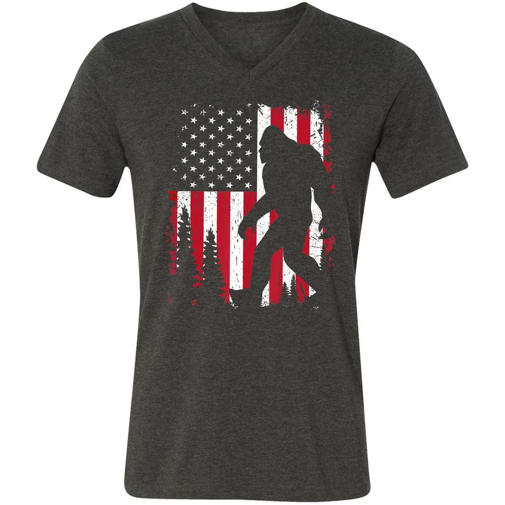 Unisex V-Neck T-Shirt - HEB91A67 - Dark Grey Heather - 8