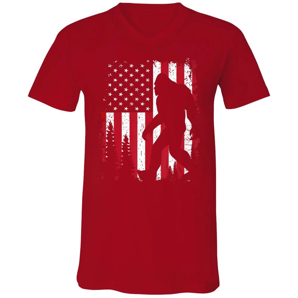 Unisex V-Neck T-Shirt - HEB91A67 - Red - 3
