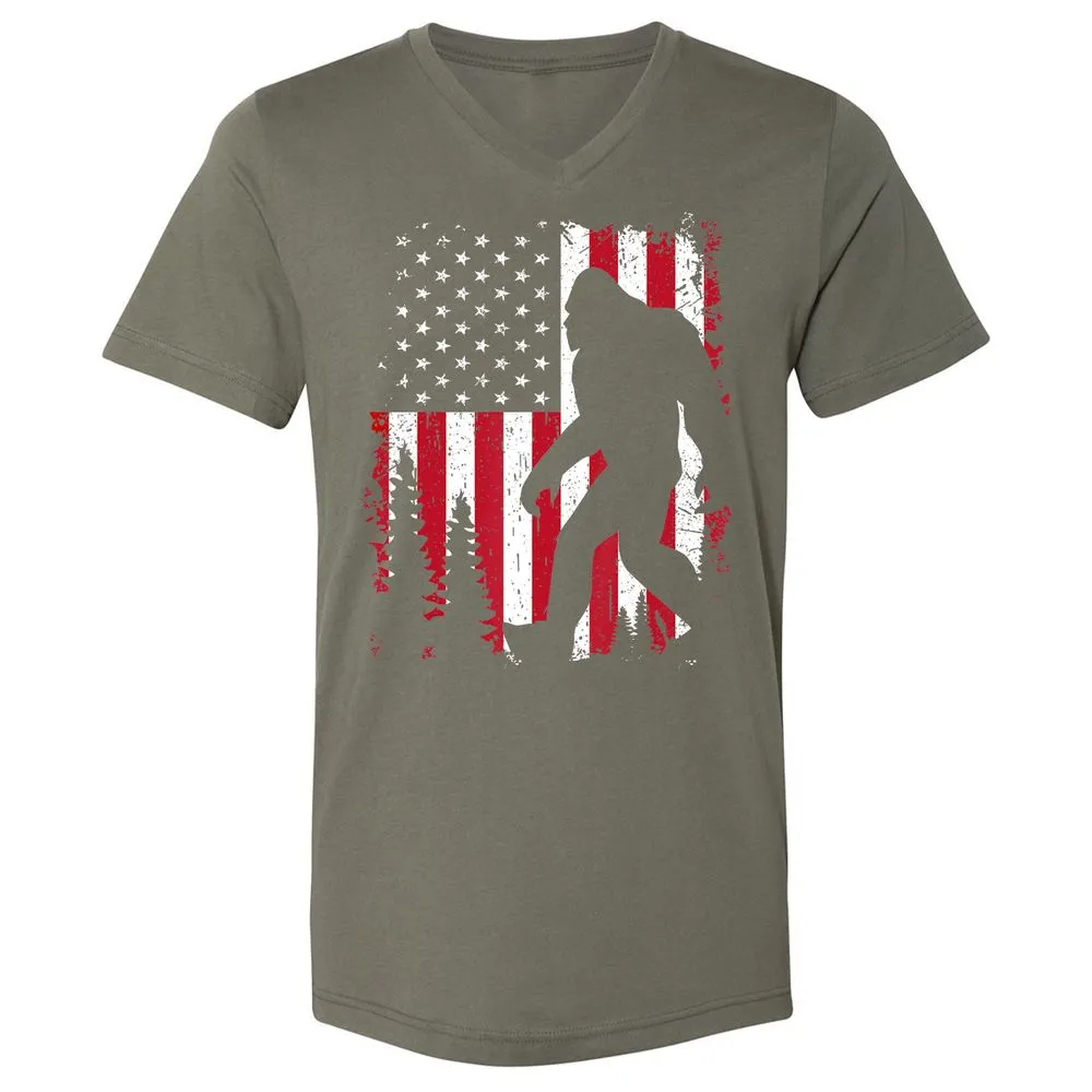 Unisex V-Neck T-Shirt - HEB91A67 - Military Green - 10