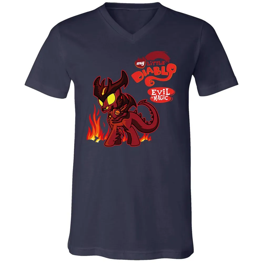 Unisex V-Neck T-Shirt - VJXU4L57 - Navy - 2