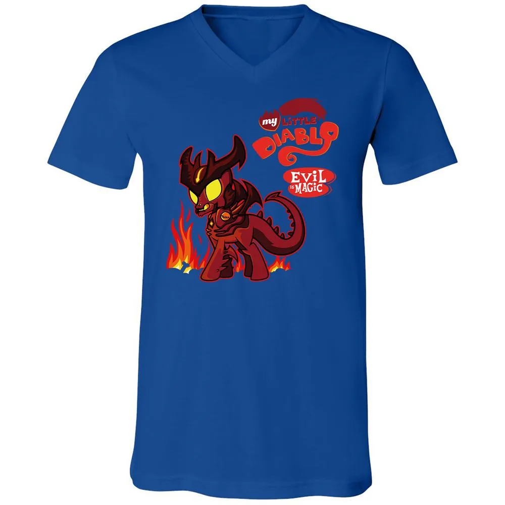Unisex V-Neck T-Shirt - VJXU4L57 - True Royal - 4