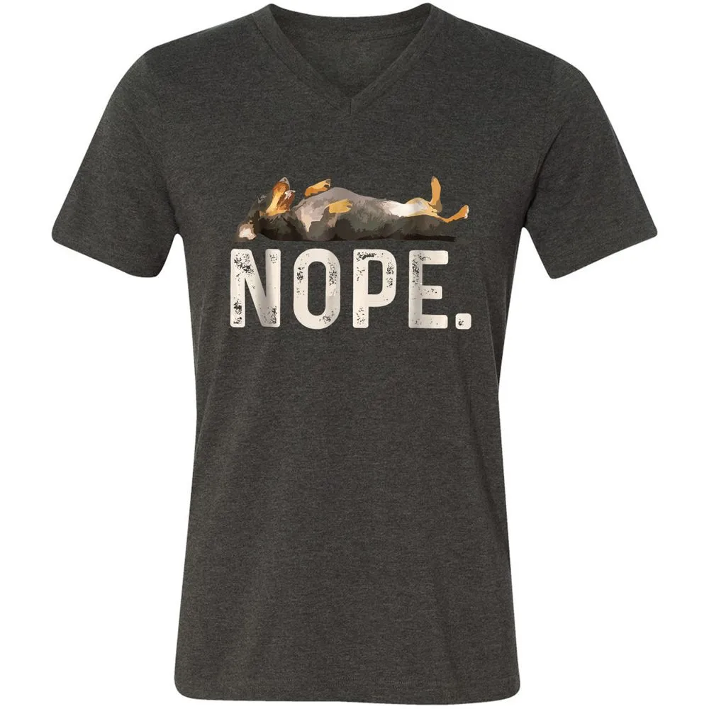 Unisex V-Neck T-Shirt - SVSUFBLT - Dark Grey Heather - 8