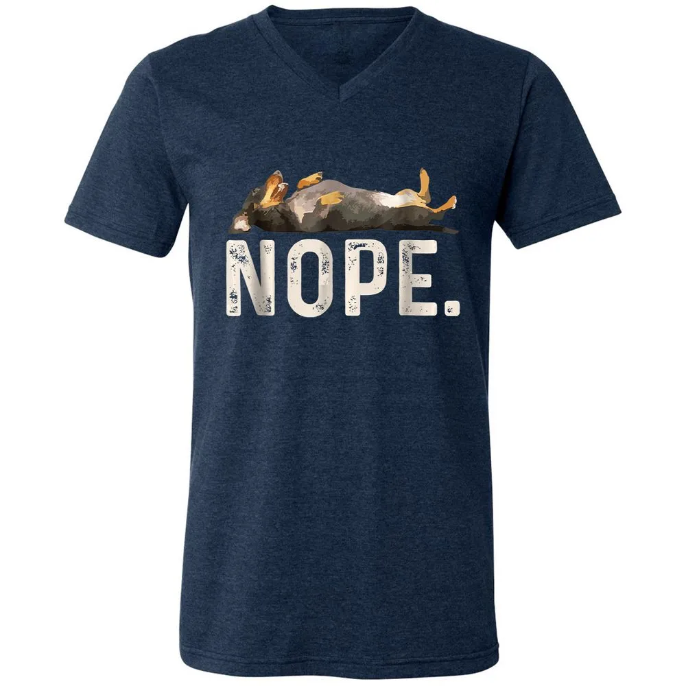 Unisex V-Neck T-Shirt - SVSUFBLT - Heather Navy - 15