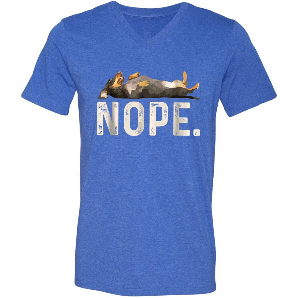 Unisex V-Neck T-Shirt - SVSUFBLT - Heather True Royal - 14