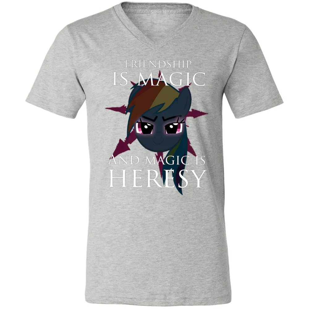 Unisex V-Neck T-Shirt - SSN4KZWX - Athletic Heather - 7